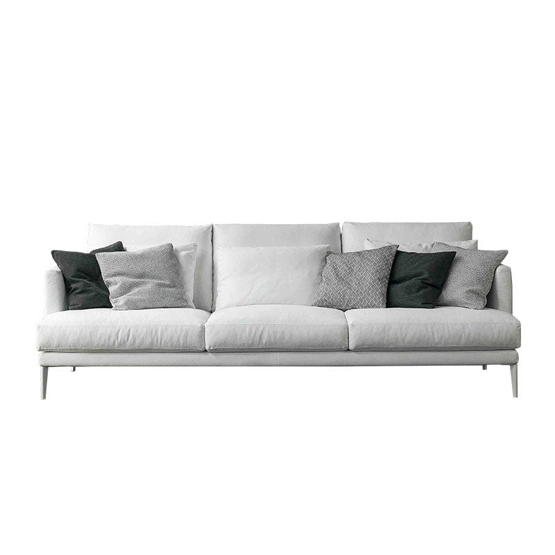 Fabric Recessed Arm Sofa with Pillows,35.43 Inch Deep for Living Room