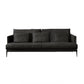 Fabric Recessed Arm Sofa with Pillows,35.43 Inch Deep for Living Room