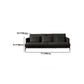 Fabric Recessed Arm Sofa with Pillows,35.43 Inch Deep for Living Room
