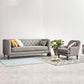 Tufted Fabric Sofa with Tuxedo Arm in Gray Contemporary Style Clearhalo 'furn' 'furn_sofas' 'Furniture' 'Living Room Furniture' 'Sofa' 'sofas' 5945532