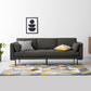 Linen 3-seater Sofa with Square Arm 82.68" Long * 34.65" Wide Grey Clearhalo 'furn' 'furn_sofas' 'Furniture' 'Living Room Furniture' 'Sofa' 'sofas' 5945552