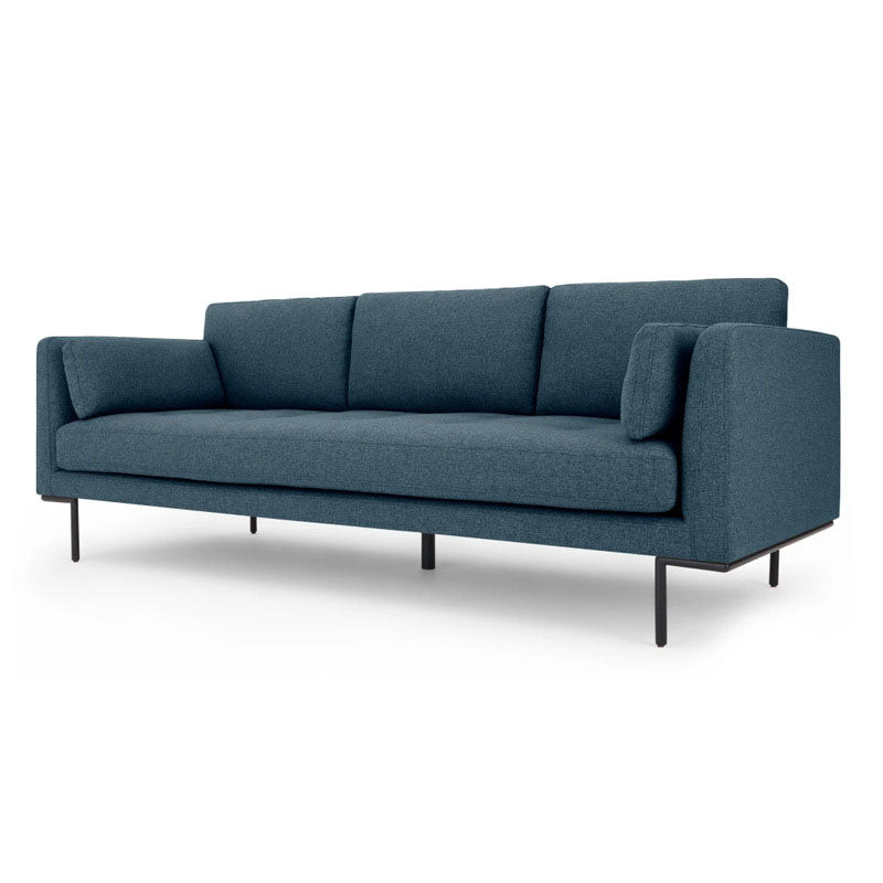 Linen 3-seater Sofa with Square Arm 82.68" Long * 34.65" Wide Clearhalo 'furn' 'furn_sofas' 'Furniture' 'Living Room Furniture' 'Sofa' 'sofas' 5945554