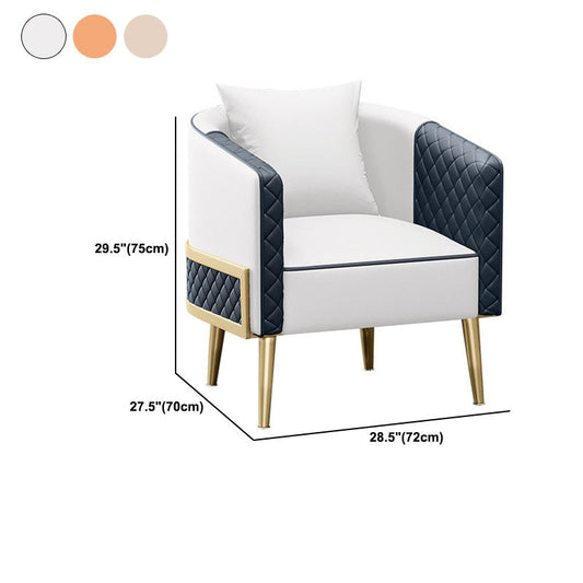 Kunstleder geschwungener Sofa Mondform Hanges Armsofa für Wohnzimmer