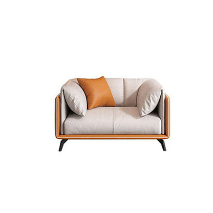 Zeitgenössischer Smoking -Arm -Sofa -Fleckfest -Kunstleder -Sofa