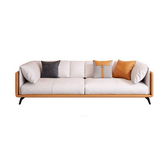 Zeitgenössischer Smoking -Arm -Sofa -Fleckfest -Kunstleder -Sofa