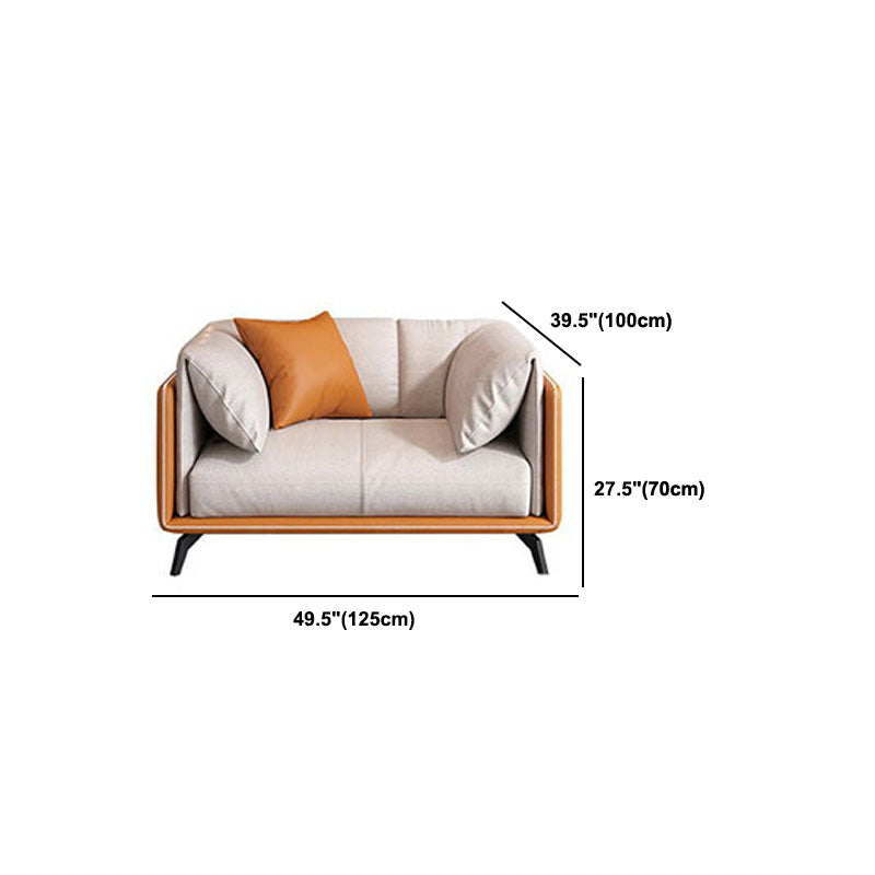 Zeitgenössischer Smoking -Arm -Sofa -Fleckfest -Kunstleder -Sofa