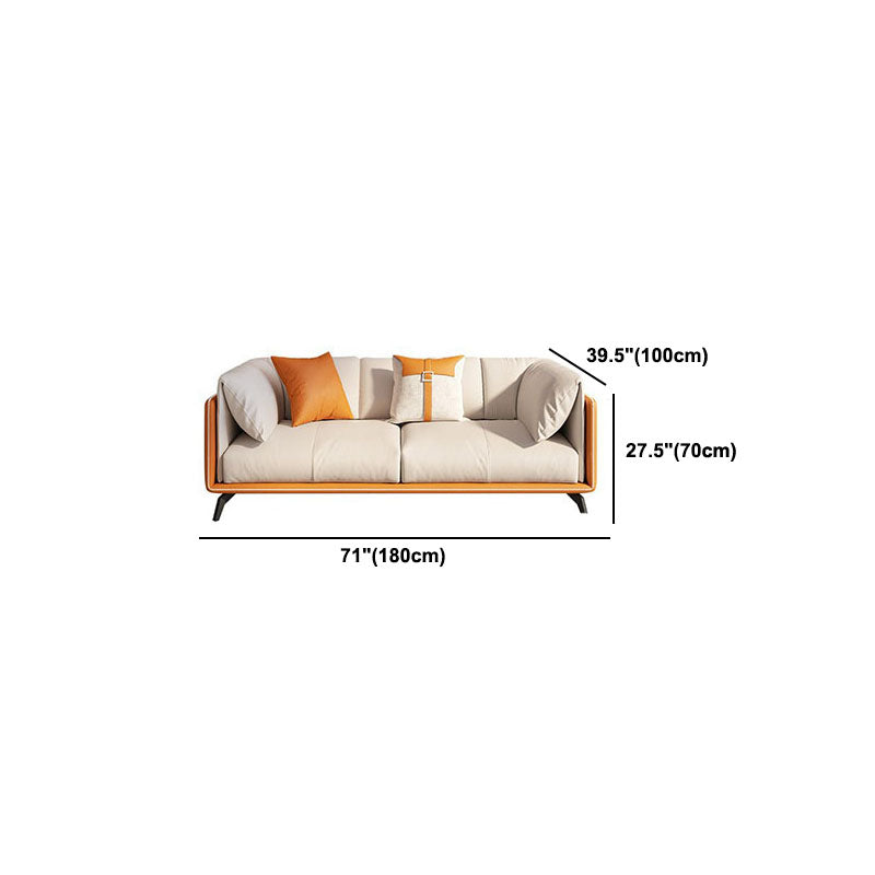 Zeitgenössischer Smoking -Arm -Sofa -Fleckfest -Kunstleder -Sofa