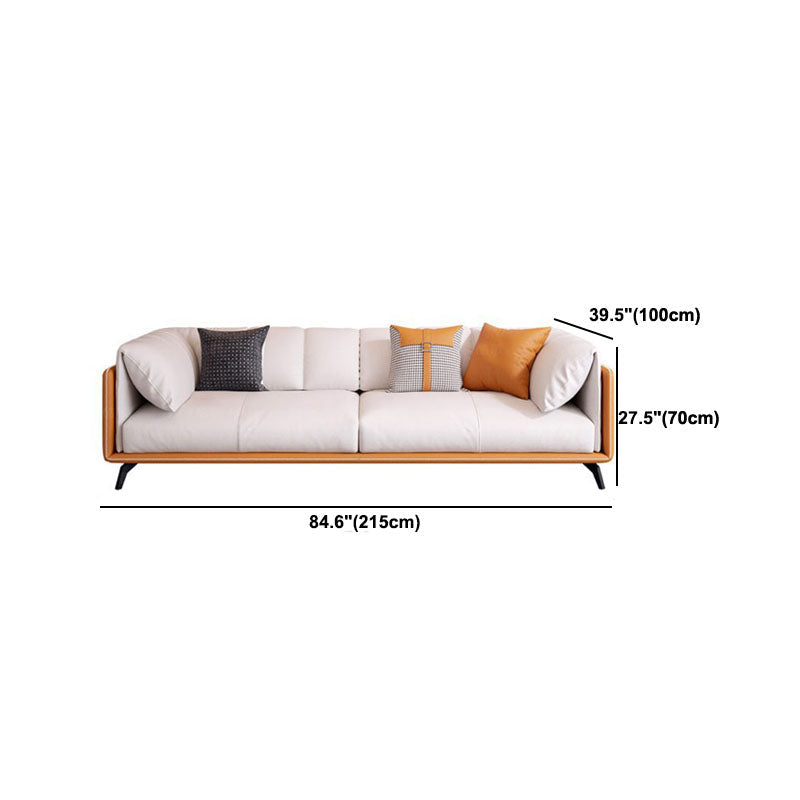 Zeitgenössischer Smoking -Arm -Sofa -Fleckfest -Kunstleder -Sofa