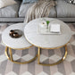 Frame Glam Simple Coffee Table Marble Round Cocktail Table Set Clearhalo 'Coffee & Accent Tables' 'Coffee Tables' 'coffee_tables' 'furn' 'furn_coffee_tables' 'Furniture' 'Living Room Furniture' 5945634