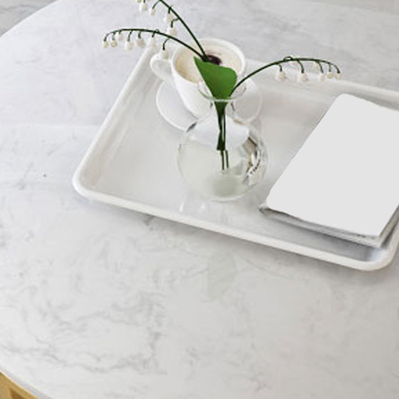 Frame Glam Simple Coffee Table Marble Round Cocktail Table Set Clearhalo 'Coffee & Accent Tables' 'Coffee Tables' 'coffee_tables' 'furn' 'furn_coffee_tables' 'Furniture' 'Living Room Furniture' 5945636