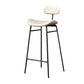 Armless Upholstered Counter Stool Industrial Bucket Seat Bar Stool White 1 Piece Clearhalo 'Bar Furniture' 'Bar Stools' 'bar_stools' 'furn' 'furn_bar_stools' 'Furniture' 'Kitchen & Dining Furniture' 5945808