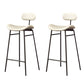 Armless Upholstered Counter Stool Industrial Bucket Seat Bar Stool White 2 Piece Set Clearhalo 'Bar Furniture' 'Bar Stools' 'bar_stools' 'furn' 'furn_bar_stools' 'Furniture' 'Kitchen & Dining Furniture' 5945810