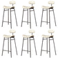 Armless Upholstered Counter Stool Industrial Bucket Seat Bar Stool White 6 Piece Set Clearhalo 'Bar Furniture' 'Bar Stools' 'bar_stools' 'furn' 'furn_bar_stools' 'Furniture' 'Kitchen & Dining Furniture' 5945814