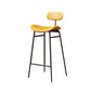 Armless Upholstered Counter Stool Industrial Bucket Seat Bar Stool Yellow 1 Piece Clearhalo 'Bar Furniture' 'Bar Stools' 'bar_stools' 'furn' 'furn_bar_stools' 'Furniture' 'Kitchen & Dining Furniture' 5945825
