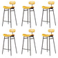 Armless Upholstered Counter Stool Industrial Bucket Seat Bar Stool Yellow 6 Piece Set Clearhalo 'Bar Furniture' 'Bar Stools' 'bar_stools' 'furn' 'furn_bar_stools' 'Furniture' 'Kitchen & Dining Furniture' 5945828