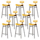Armless Upholstered Counter Stool Industrial Bucket Seat Bar Stool Yellow 8 Piece Set Clearhalo 'Bar Furniture' 'Bar Stools' 'bar_stools' 'furn' 'furn_bar_stools' 'Furniture' 'Kitchen & Dining Furniture' 5945829