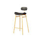 Armless Upholstered Counter Stool Industrial Bucket Seat Bar Stool Black-Gold 1 Piece Clearhalo 'Bar Furniture' 'Bar Stools' 'bar_stools' 'furn' 'furn_bar_stools' 'Furniture' 'Kitchen & Dining Furniture' 5945830