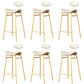 Armless Upholstered Counter Stool Industrial Bucket Seat Bar Stool White-Gold 6 Piece Set Clearhalo 'Bar Furniture' 'Bar Stools' 'bar_stools' 'furn' 'furn_bar_stools' 'Furniture' 'Kitchen & Dining Furniture' 5945838