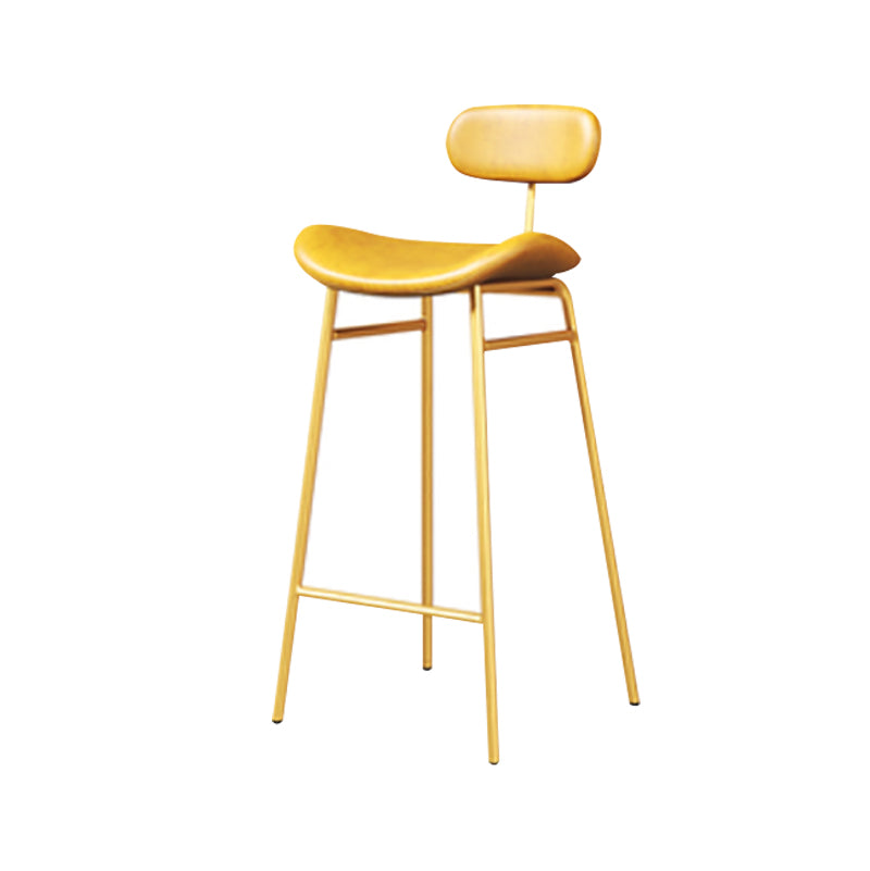 Armless Upholstered Counter Stool Industrial Bucket Seat Bar Stool Golden 1 Piece Clearhalo 'Bar Furniture' 'Bar Stools' 'bar_stools' 'furn' 'furn_bar_stools' 'Furniture' 'Kitchen & Dining Furniture' 5945840