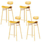 Armless Upholstered Counter Stool Industrial Bucket Seat Bar Stool Golden 4 Piece Set Clearhalo 'Bar Furniture' 'Bar Stools' 'bar_stools' 'furn' 'furn_bar_stools' 'Furniture' 'Kitchen & Dining Furniture' 5945842