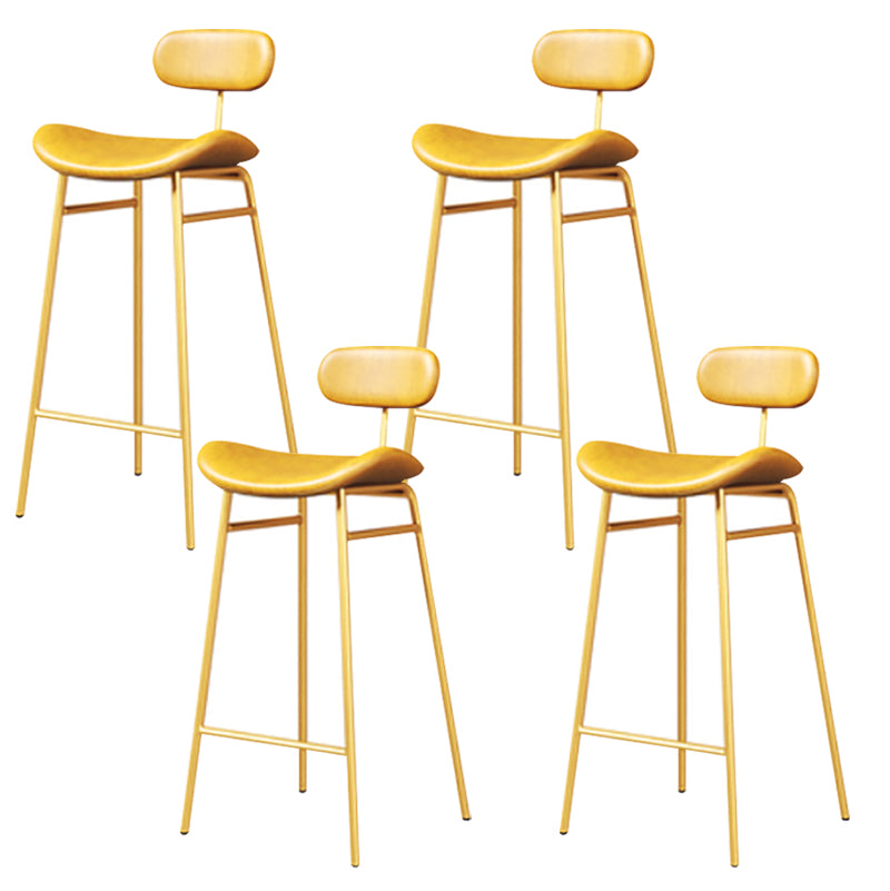 Armless Upholstered Counter Stool Industrial Bucket Seat Bar Stool Golden 4 Piece Set Clearhalo 'Bar Furniture' 'Bar Stools' 'bar_stools' 'furn' 'furn_bar_stools' 'Furniture' 'Kitchen & Dining Furniture' 5945842