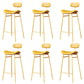 Armless Upholstered Counter Stool Industrial Bucket Seat Bar Stool Golden 6 Piece Set Clearhalo 'Bar Furniture' 'Bar Stools' 'bar_stools' 'furn' 'furn_bar_stools' 'Furniture' 'Kitchen & Dining Furniture' 5945843