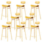 Armless Upholstered Counter Stool Industrial Bucket Seat Bar Stool Golden 8 Piece Set Clearhalo 'Bar Furniture' 'Bar Stools' 'bar_stools' 'furn' 'furn_bar_stools' 'Furniture' 'Kitchen & Dining Furniture' 5945844