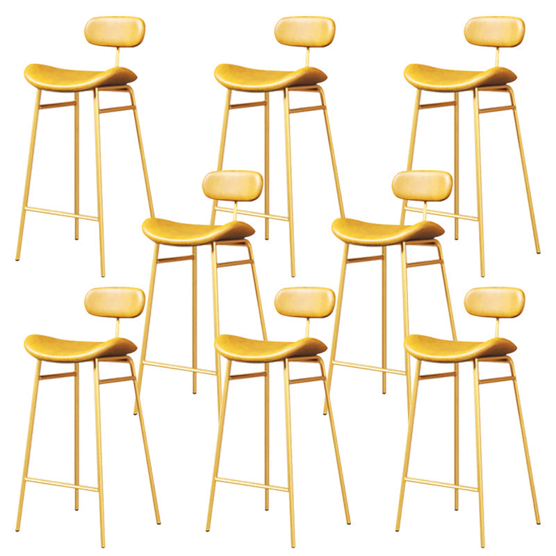 Armless Upholstered Counter Stool Industrial Bucket Seat Bar Stool Golden 8 Piece Set Clearhalo 'Bar Furniture' 'Bar Stools' 'bar_stools' 'furn' 'furn_bar_stools' 'Furniture' 'Kitchen & Dining Furniture' 5945844