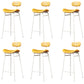 Armless Upholstered Counter Stool Industrial Bucket Seat Bar Stool Yellow White 6 Piece Set Clearhalo 'Bar Furniture' 'Bar Stools' 'bar_stools' 'furn' 'furn_bar_stools' 'Furniture' 'Kitchen & Dining Furniture' 5945853