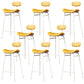 Armless Upholstered Counter Stool Industrial Bucket Seat Bar Stool Yellow White 8 Piece Set Clearhalo 'Bar Furniture' 'Bar Stools' 'bar_stools' 'furn' 'furn_bar_stools' 'Furniture' 'Kitchen & Dining Furniture' 5945854