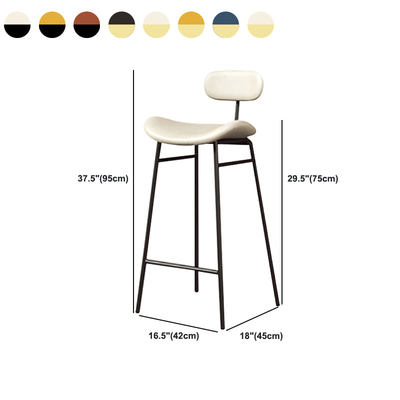 Armless Upholstered Counter Stool Industrial Bucket Seat Bar Stool Clearhalo 'Bar Furniture' 'Bar Stools' 'bar_stools' 'furn' 'furn_bar_stools' 'Furniture' 'Kitchen & Dining Furniture' 5945855
