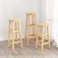 Hedendaagse Backless Rubberwood -ontlasting Natuurlijke voetsteunbarstool