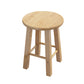 Contemporary Backless Rubberwood Stool Natural Footrest Barstool