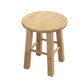 Contemporary Backless Rubberwood Stool Natural Footrest Barstool