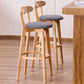 Contemporary Beech Home Barstool Matte Finish Upholstered Bar Stools Clearhalo 'Bar Furniture' 'Bar Stools' 'bar_stools' 'furn' 'furn_bar_stools' 'Furniture' 'Kitchen & Dining Furniture' 5945960