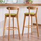 Contemporary Beech Home Barstool Matte Finish Upholstered Bar Stools Clearhalo 'Bar Furniture' 'Bar Stools' 'bar_stools' 'furn' 'furn_bar_stools' 'Furniture' 'Kitchen & Dining Furniture' 5945964