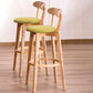 Contemporary Beech Home Barstool Matte Finish Upholstered Bar Stools Clearhalo 'Bar Furniture' 'Bar Stools' 'bar_stools' 'furn' 'furn_bar_stools' 'Furniture' 'Kitchen & Dining Furniture' 5945966