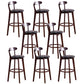 Contemporary Beech Home Barstool Matte Finish Upholstered Bar Stools Black Brown 8 Piece Set Clearhalo 'Bar Furniture' 'Bar Stools' 'bar_stools' 'furn' 'furn_bar_stools' 'Furniture' 'Kitchen & Dining Furniture' 5945968