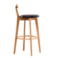 Contemporary Beech Home Barstool Matte Finish Upholstered Bar Stools Clearhalo 'Bar Furniture' 'Bar Stools' 'bar_stools' 'furn' 'furn_bar_stools' 'Furniture' 'Kitchen & Dining Furniture' 5945969