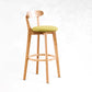 Contemporary Beech Home Barstool Matte Finish Upholstered Bar Stools Clearhalo 'Bar Furniture' 'Bar Stools' 'bar_stools' 'furn' 'furn_bar_stools' 'Furniture' 'Kitchen & Dining Furniture' 5945978