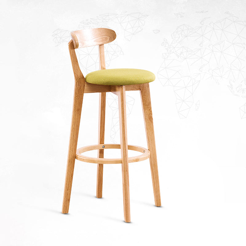 Contemporary Beech Home Barstool Matte Finish Upholstered Bar Stools Clearhalo 'Bar Furniture' 'Bar Stools' 'bar_stools' 'furn' 'furn_bar_stools' 'Furniture' 'Kitchen & Dining Furniture' 5945978
