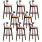 Contemporary Beech Home Barstool Matte Finish Upholstered Bar Stools Yellow Brown 8 Piece Set Clearhalo 'Bar Furniture' 'Bar Stools' 'bar_stools' 'furn' 'furn_bar_stools' 'Furniture' 'Kitchen & Dining Furniture' 5945979