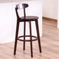 Contemporary Beech Home Barstool Matte Finish Upholstered Bar Stools Wood Brown 1 Piece Clearhalo 'Bar Furniture' 'Bar Stools' 'bar_stools' 'furn' 'furn_bar_stools' 'Furniture' 'Kitchen & Dining Furniture' 5945988