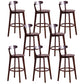 Contemporary Beech Home Barstool Matte Finish Upholstered Bar Stools Wood Brown 8 Piece Set Clearhalo 'Bar Furniture' 'Bar Stools' 'bar_stools' 'furn' 'furn_bar_stools' 'Furniture' 'Kitchen & Dining Furniture' 5945992
