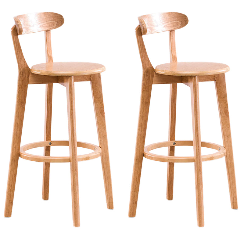 Contemporary Beech Home Barstool Matte Finish Upholstered Bar Stools Wood Natural 2 Piece Set Clearhalo 'Bar Furniture' 'Bar Stools' 'bar_stools' 'furn' 'furn_bar_stools' 'Furniture' 'Kitchen & Dining Furniture' 5946024