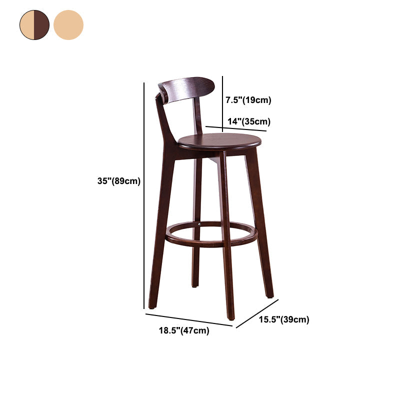 Contemporary Beech Home Barstool Matte Finish Upholstered Bar Stools Clearhalo 'Bar Furniture' 'Bar Stools' 'bar_stools' 'furn' 'furn_bar_stools' 'Furniture' 'Kitchen & Dining Furniture' 5946029
