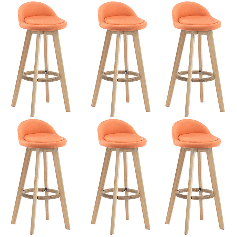 Eigentijdse rubberen hout kruk met voetsteun gestoffeerde barkrukken