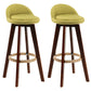 Contemporary Rubberwood Home Stool Footrest Upholstered Bar Stools