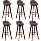 Contemporary Rubberwood Home Stool Footrest Upholstered Bar Stools