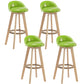 Contemporary Rubberwood Home Stool Footrest Upholstered Bar Stools